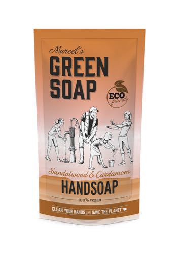 M.Green soap Handzeep refill sandalwood & cardamom 500ml